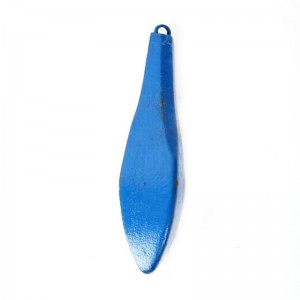Chumbada de pesca ferro fundido pintado azul